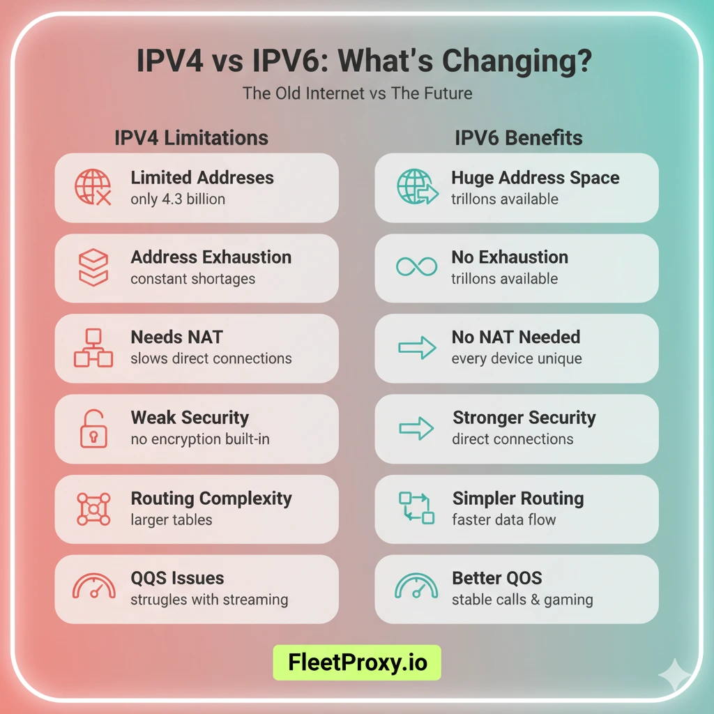 ipv4 vs ipv6 